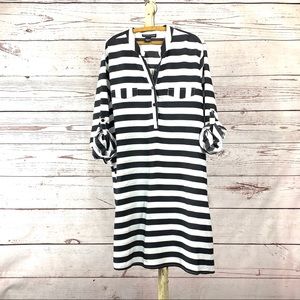 Alisha & Chloe Black & White Striped Dress